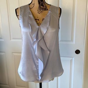 NWOT Anne Klein sleeveless top with ruffled front. Lovely and perfect condition